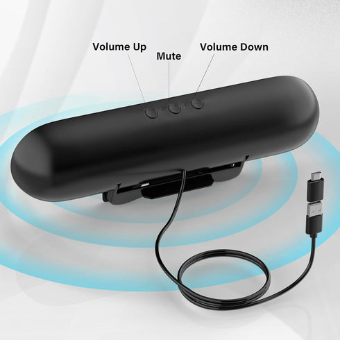 Computer Speakers for Desktop Monitor, Single USB Speakers for Desktop PC, Laptop Speaker with Loud Sound, Volume
