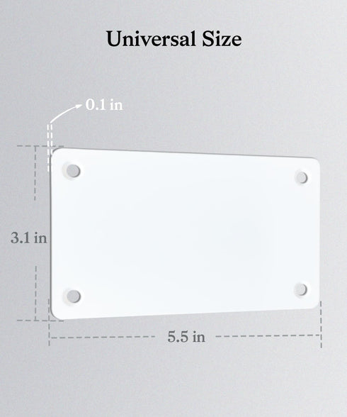 Adabuli Metal Mounting Plate for Magnetic Wireless Backup Camera, White Iron Bracket with Screw & Adhesive Installation