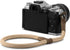 MegaGear Leather & Cotton Camera Wrist Strap - Secure Hand Grip, Adjustable Anti-Drop Hand Strap Compatible with Canon