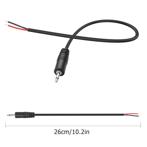 YAODHAOOD 5PCS Replacement 2.5mm TS Male Plug to Bare Wire Open End Stereo Audio Cable for Headphone Microphone Repair