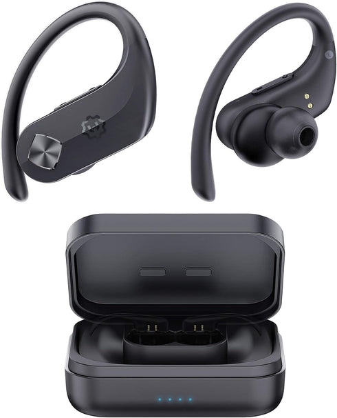 WixGear Wireless Bluetooth in-Ear Buds with Mic, 5.0 Sport Earbuds, Hi-Fi Stereo Bass Sound, 130H Playtime