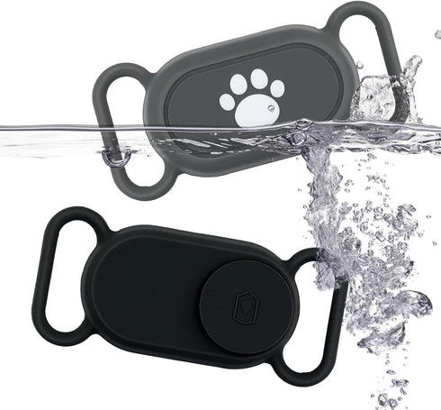 2pcs Dog Collar Holder for Galaxy Smarttag2, Silicone Pet Collar Case Cover, Cute Claw Style Waterproof Protective Case
