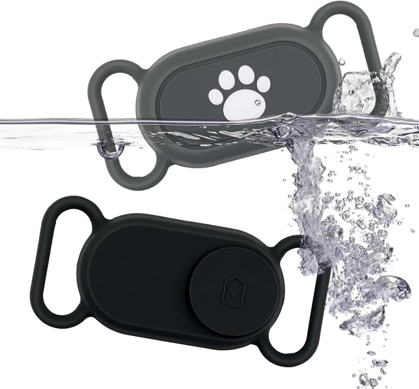 2pcs Dog Collar Holder for Galaxy Smarttag2, Silicone Pet Collar Case Cover, Cute Claw Style Waterproof Protective Case