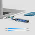 ACHORO USB Port Expender with LAN - Built in USB A & USB C to USB Port Ethernet Port Adapter - Multiple USB Port for PC, Mac - Aluminium Alloy Extra 3 USB Ports with RJ45 USB Hub (LAN & USB Ports)