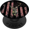 USA Flag Pink Black Background PopSockets - Women Girls Deer Hunting Camo Swappable Grip
