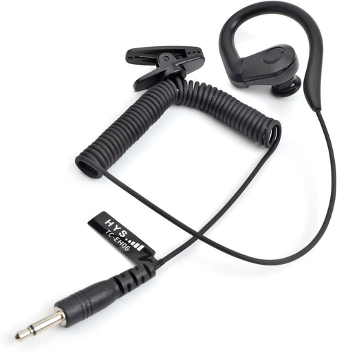 HYS Wired Earbuds Headphones with Secure Ear Hooks - 3.5mm Earpiece for Shoulder Speaker Microphones