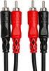 Hosa CRA-204 13 Feet Stereo Interconnect, Dual RCA to Same