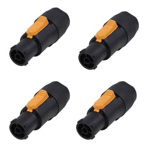 Toronce PowerCon TRUE Waterproof Locking PowerCon 20A Outdoor Protection IP65 Chassis Connectors (SAC3FX-4Pack)