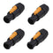 Toronce PowerCon TRUE Waterproof Locking PowerCon 20A Outdoor Protection IP65 Chassis Connectors (SAC3FX-4Pack)