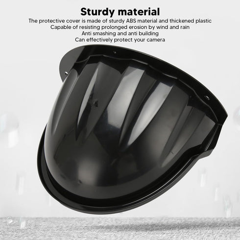 Universal Security Camera Sun Rain Cover Shield, Weatherproof Protective Roof for Dome/Bullet Outdoor Cameras, Black,