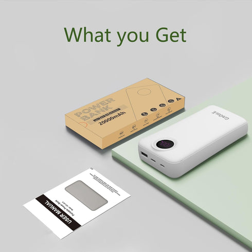 GrnOas.E 20000mAh22.5W 5 2 16/15 Plus/15 More(1 Pack,Pearl Portable Charger Fast Charging Power Bank, Cell Phone