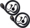 HYS Radio Earpiece Soft Rubber G Shape Earhook Tactical Headset (Pack of 2) for Motorola Walkie Talkie T200TP T260 T100