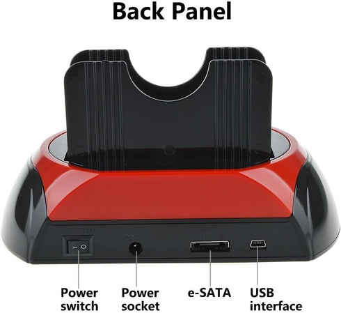 Tccmebius TCC-S862-US 2.0 2.5 3.5 Inch 1 2.0 2.5" 3.5" Hard Drive Docking Station, USB to SATA IDE Dual Slots External