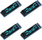 YFUSET 4PCS 0.91 Inch I2C OLED Display Module 128x32 Resolution DC 3.3V-5V Driver