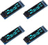 YFUSET 4PCS 0.91 Inch I2C OLED Display Module 128x32 Resolution DC 3.3V-5V Driver
