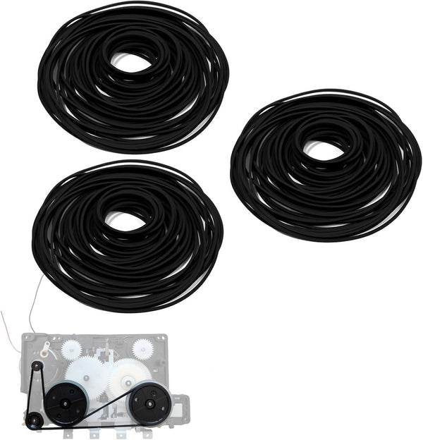 TNJPSEK 150 Pcs Cassette Player Belts Replacement Kit, Mixed Flat Rubber Drive Belts