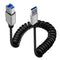 Coiled Printer Cable USB B to USB A Super USB 3.0 Type