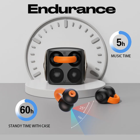 Wireless Open Ear Earbuds - Bone Conduction Headphones Bluetooth 5.3, Painless Clip on Earbuds with LED Display, HiFi