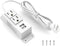 Kungfuking Power Strip with USB, Wall Mountable Surge Protector, 2 AC Outlets & 2 USB Ports, 6.56 FT White