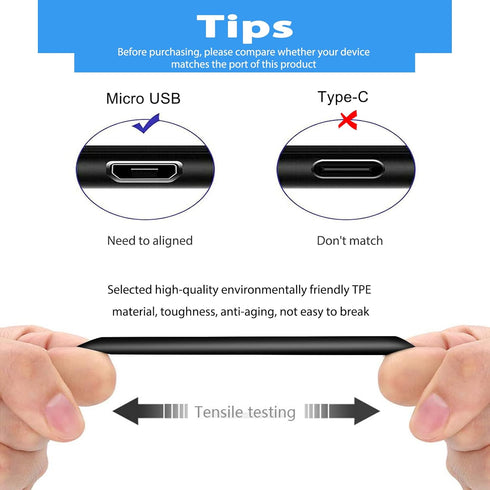 5FT USB Charging Cable for Bushnell Wingman GPS, Neo Ghost, Phantom & Treblab FX100 HD7 X5 XR700 XR500 N8 (Black)