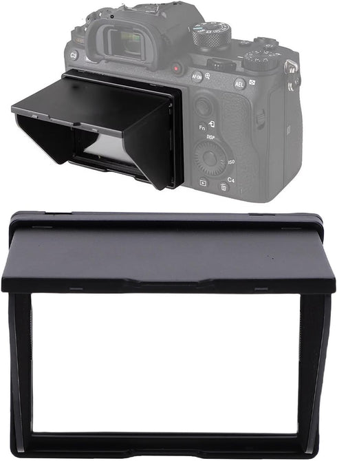 3.2 Inch Bewinner LCD Screen Hood, ABS Flocking Universal Foldable Sun Shade Cover for Camera LCD Display, Anti Glare
