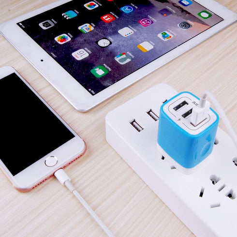 Wall Charger, USB Charger Adapter, 3.1A/3Pack Multi Port Fast Charging Cube Power Block for iPhone 15 14 13 12 11 Pro