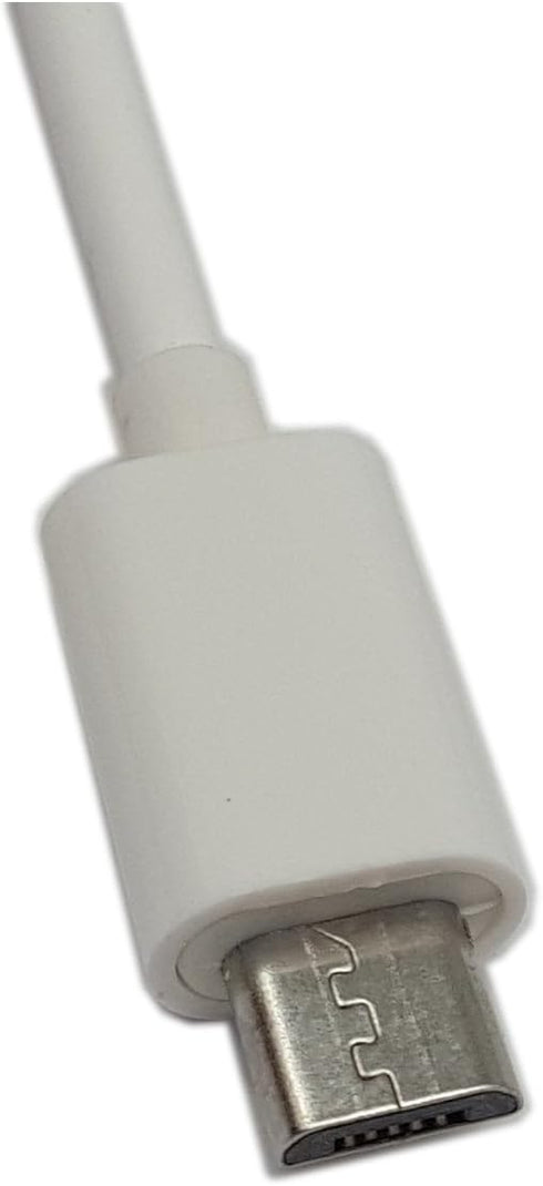 zdyCGTime 4.5" USB Micro Male to Female Sync & Charging Extension Cable (2 Pack, White) for Cellphones/Tablets