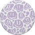 Light Pastel Purple White Dripping Smile Face PopSockets Standard PopGrip