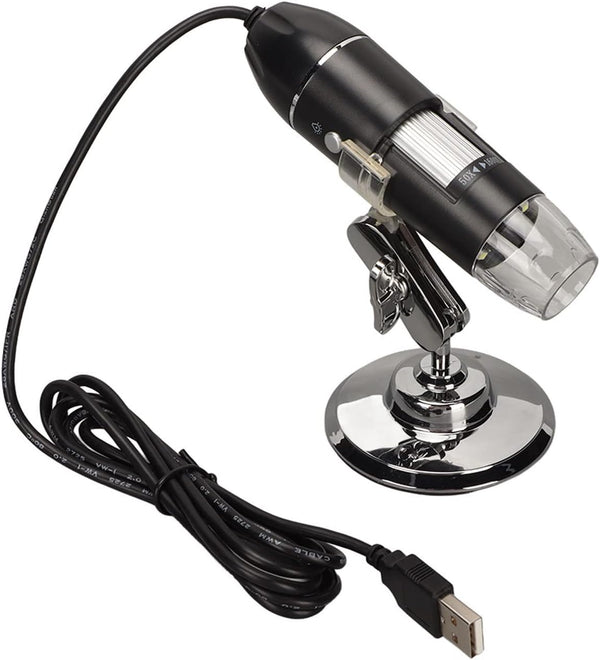 USB Digital Microscope 50X to 1600X, Portable Handheld with Photo Storage Function for Computer and Phone