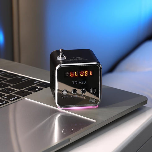 Hemobllo MP3, USB Music Player: Mini Speaker Digital Music Player Support Micro USB Disk, with Led Display for Outdoor