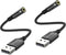 MOSWAG USB to Audio Jack Adapter 0.65Feet, External Sound Card with 3.5mm Aux Stereo Converter for PC Laptop