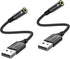 MOSWAG USB to Audio Jack Adapter 0.65Feet, External Sound Card with 3.5mm Aux Stereo Converter for PC Laptop