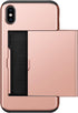 SAMONPOW iPhone X/XS Case Wallet Card Holder, Heavy Duty Protection, Shockproof Soft Rubber Bumper Cover