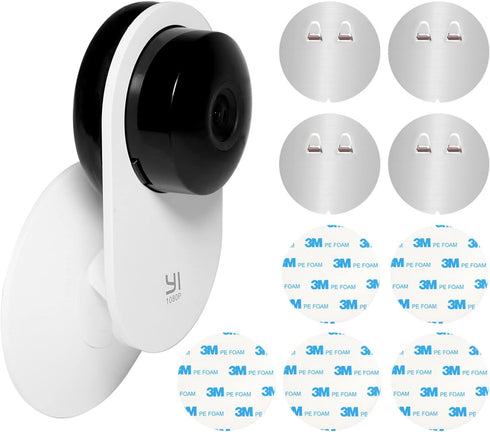 4 Pack Indoor Wall Mount for Yi Home Security Camera - No Punching, Simple Installation