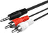 C&E 3.5mm Mini to RCA Stereo Audio Cable, 6 Feet