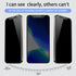 Privacy Screen Protector with Front Slide Camera Cover for iPhone 12 Pro Max, Anti-Spy Tempered Glass, 2 Pack.