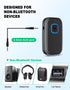COMSOON Bluetooth AUX Adapter for Car, Noise Reduction Bluetooth Receiver for Music/Hands-Free Calls, Wireless Audio Receiver for Home Stereo/Speaker, 16H Battery Life/Dual Connect (All Black)