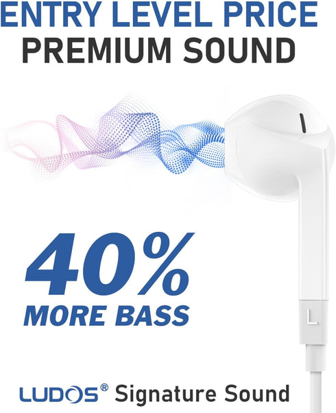 LUDOS FEROX USB C Headphones, 5 Years Warranty, USB-C Earbuds for iPhone 15 Pro Max, Samsung Galaxy S23 Ultra