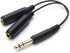 SiYear 6.35mm 1/4 inch Male Plug Stereo to 2 Dual 1/4 "TRS Female Jack Connector | Audio Speaker Cable, Y Splitter