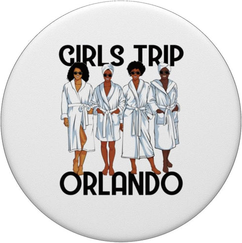 Girls Trip 2024 Orlando - For Black Melanin Women Spa Relax PopSockets Standard PopGrip