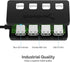 SABRENT 4 3.0 5V/2.5A (HB-UMP3) Port USB Hub with Individual LED Lit Power Switches, Includes Power Adapter