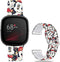 Fancy Soft Sport Silicone Cartoon Holiday Strap Bands for Fitbit Sense/Sense 2/Versa 3/Versa 4, Mouse Theme