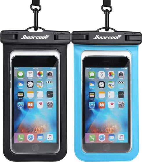 Hiearcool Universal Waterproof Case, Waterproof Phone Pouch for iPhone 16, 15, 14, 13 Pro Max, 2 Pack