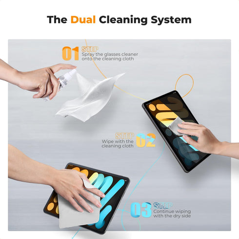 K&F CONCEPT 60ML x2 x2 Headset, Lens Cleaner Spray Kit | Glasses Cleaner + Microfiber Cleaning Cloth | Lens and Screen