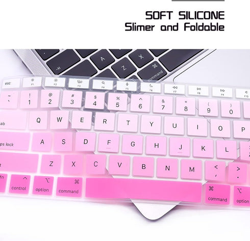 HRH Ultra Thin Silicone Keyboard Cover Skin for MacBook Air 13.3" 2020 with M1 Processor (Model A2337) Touch ID