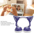 PUSOKEI RGB Cat Ear Headphone, Stereo Cute Gaming Bluetooth Headphones with 3.5mm Cable, Over Ear, Adjustable LED Light