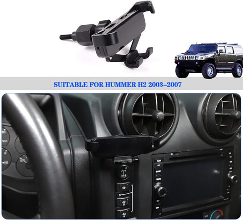 Cell Phone Holder Car Cradle for Hummer H2 2003-2007 - Dashboard Mount, Retractable Straight Phone Stand, 1PCS