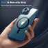 Amizee iPhone 12 Pro Max Magnetic Case with Screen & Camera Protectors, Clear Shockproof, MagSafe Compatible (Blue)