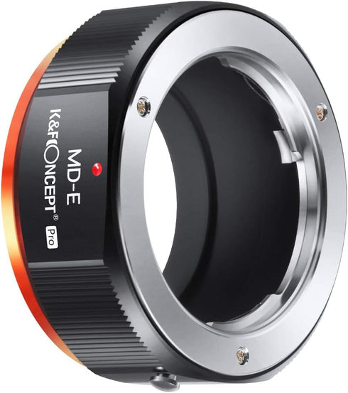 K&F Concept MD to NEX Lens Mount Adapter for Minolta MD MC Lens to NEX E Mount Cameras for Sony A6000 A6400