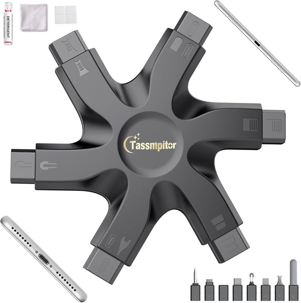 iPhone Cleaning Kit for Port Repair & Restore Tool, Snowflake Multitool for iPad Pro, Watch, Cell Phone, AirPods